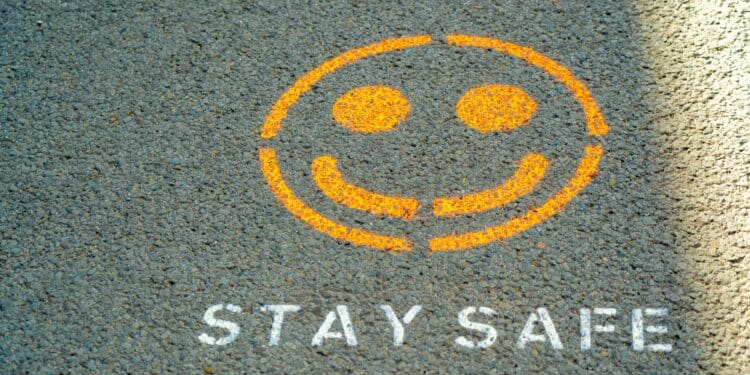 Stay safe.  One of the many street signs that have appeared, to warn people, during the current pandemic.  This one was in the high street of Shaftesbury, which has now been pedestrianised.