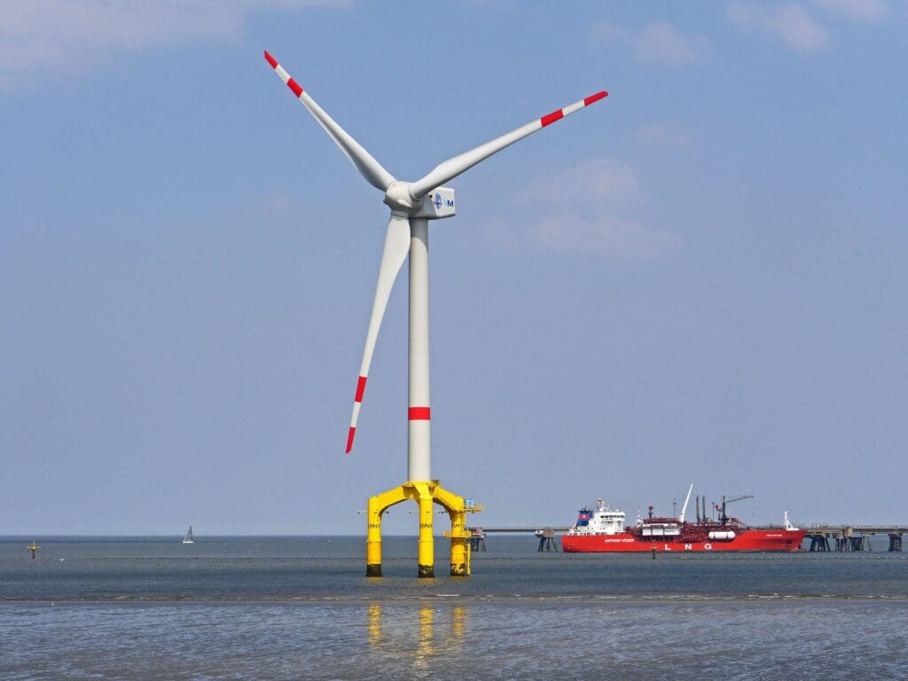 windmill, offshore, wadden sea