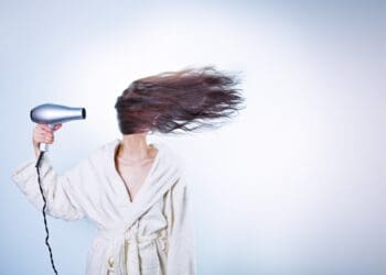 woman, hair drying, girl