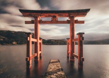 Beyond this gate God resides.Photo taken at Hakone, Japan.