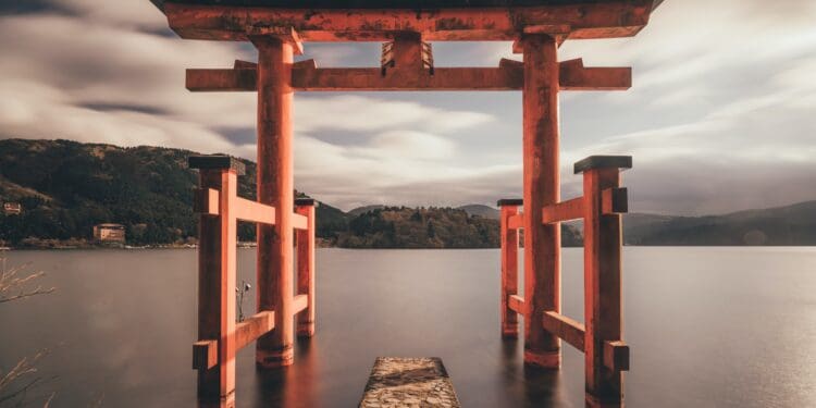 Beyond this gate God resides.Photo taken at Hakone, Japan.