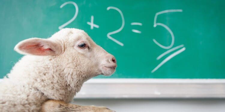 white sheep on white surface