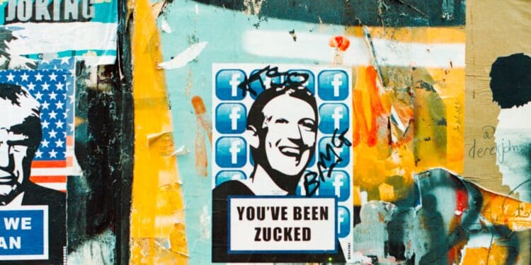 You've been zucked.London Street art Shoreditch.Shot on film, Kodak Portra 800, Nikon FM2n