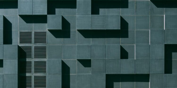 Black Contemporary Facade Detail.