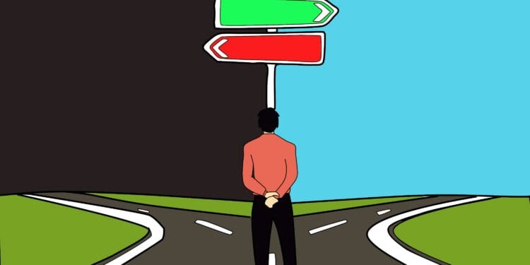 decision, choice, path