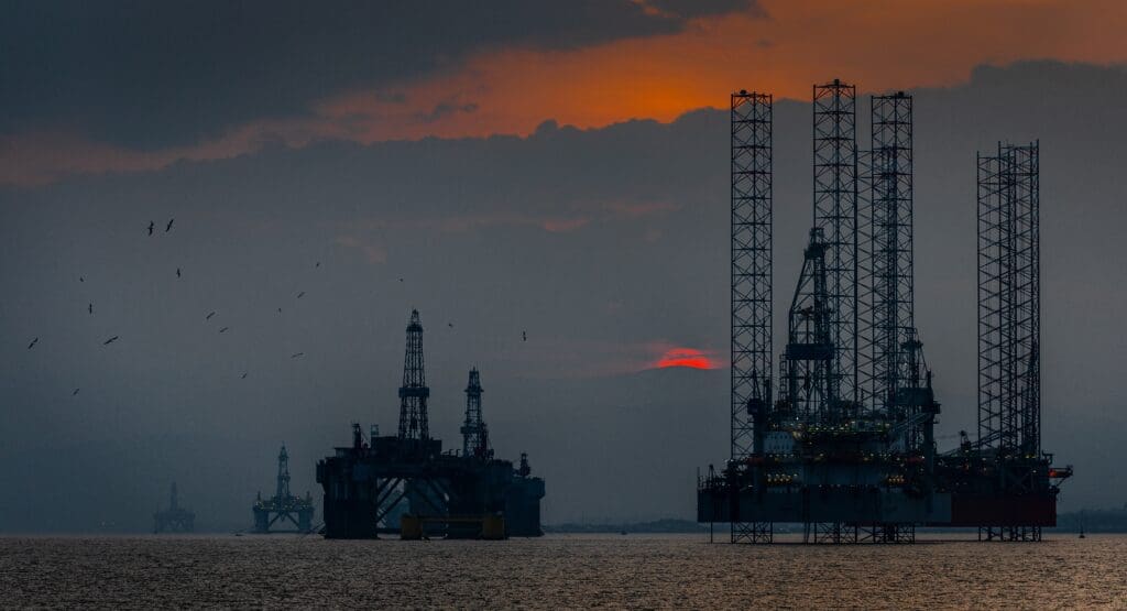 Sunset over the Cromarty Firth - famous for the shipping forecast and the place where oil rigs go to retire