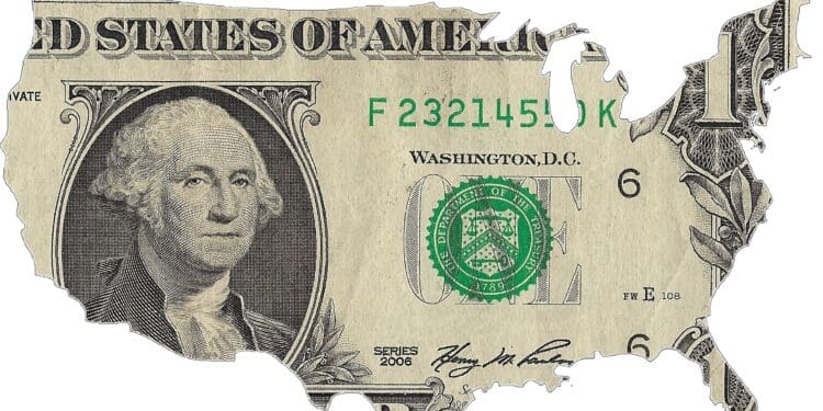 usa, map, dollar