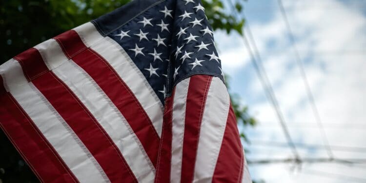 American flag, 4th of July
