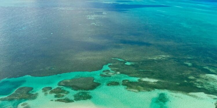 Bahamas Berry Islands aerial view