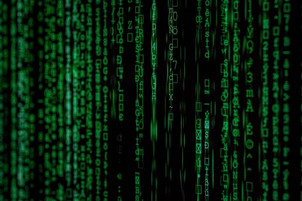 Hacker binary attack code. Made with Canon 5d Mark III and analog vintage lens, Leica APO Macro Elmarit-R 2.8 100mm <noread>(Year: 1993)</noread>