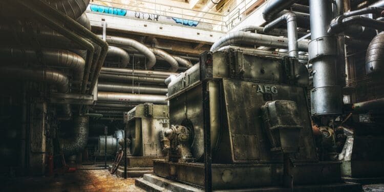 The power plant on the outskirts of the city...