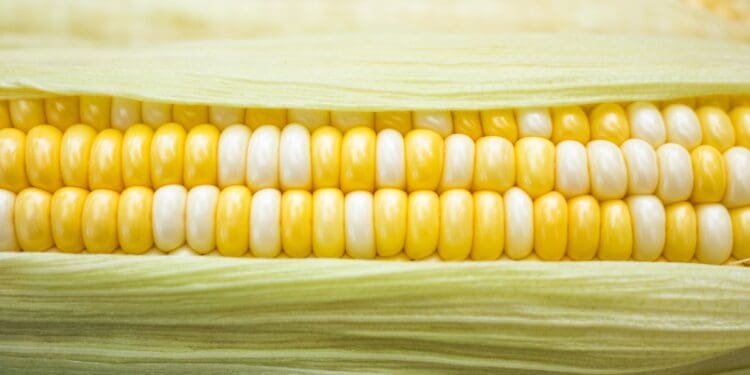 yellow and white corn