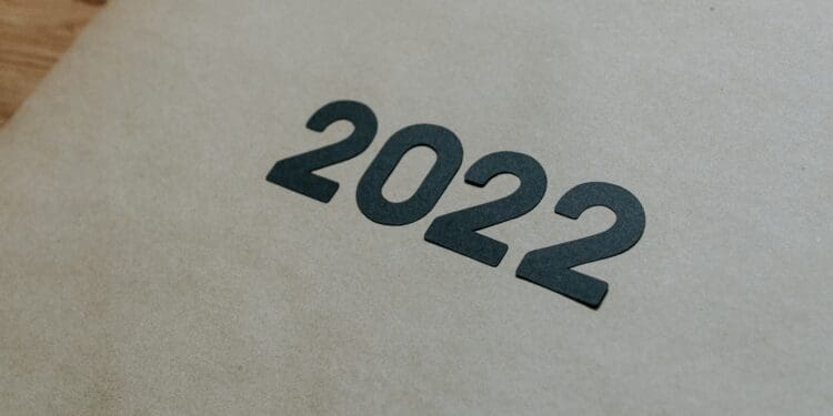2022 cut out of paper