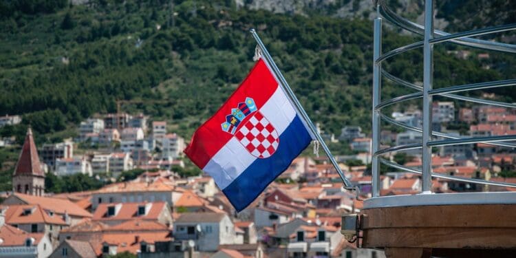croatia, flag, sea