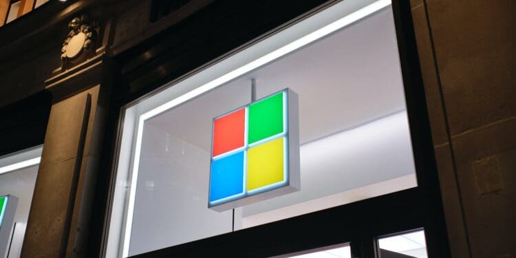 Microsoft Store sign.
