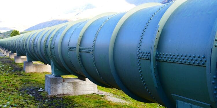 pressurized water pipe, tube, pipeline