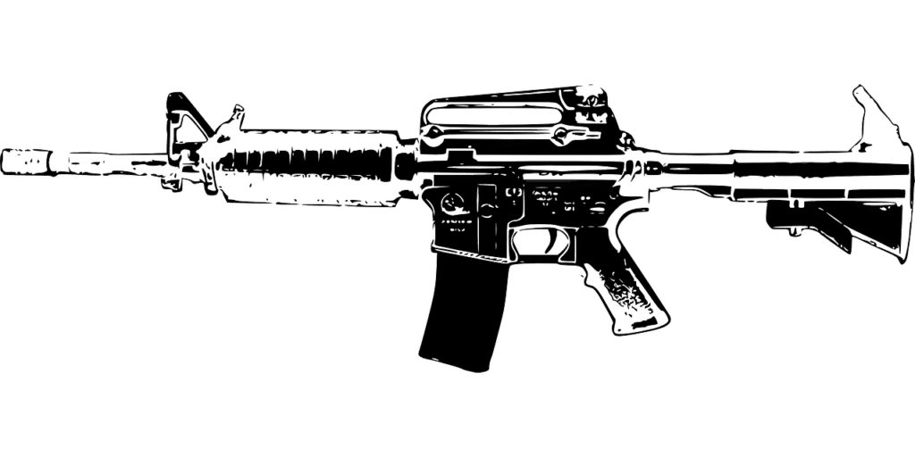 rifle, automatic gun, weapon