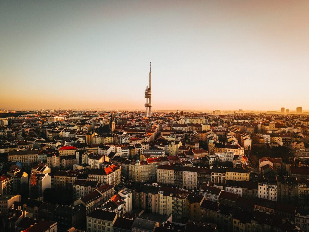Sunset at Prague Zizkov <noread>(Fall 2018)</noread>