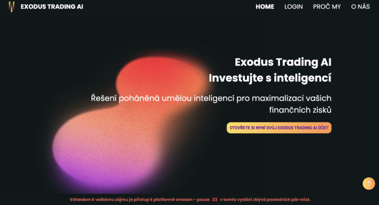 Exodus Trading AI: Broker se strojově přeloženým webem snažící se svézt na AI mánii