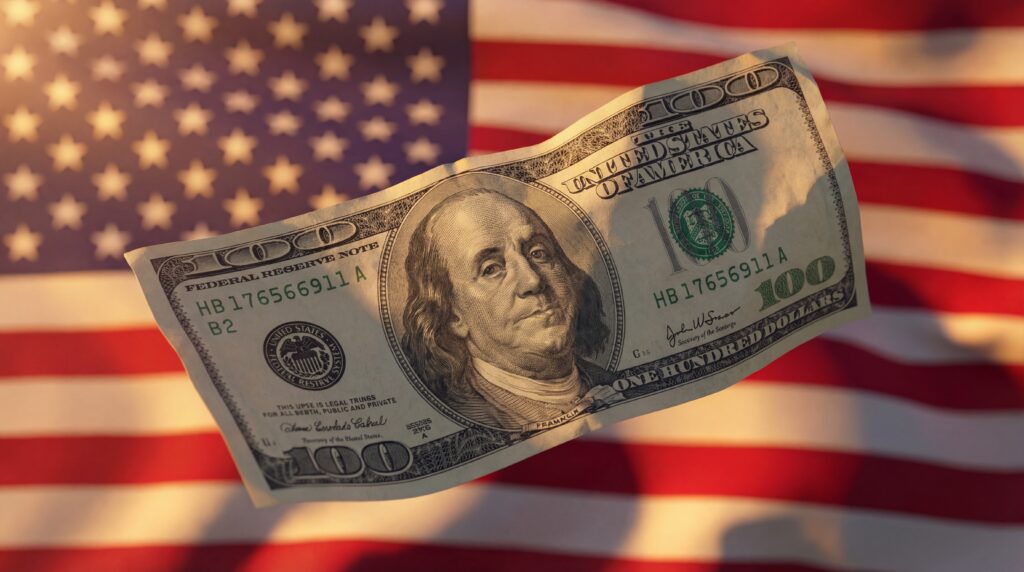 FILE PHOTO: A 3D-printed oil pump jack is placed on dollar banknotes in this illustration picture, April 14, 2020. REUTERS/Dado Ruvic/Illustration