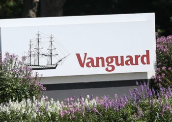 File photo shows Vanguard signage outside the company headquarters. (Steven M. Falk/Philadelphia Inquirer/TNS)