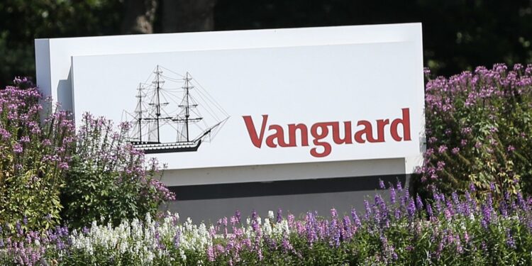 File photo shows Vanguard signage outside the company headquarters. (Steven M. Falk/Philadelphia Inquirer/TNS)