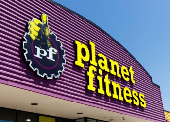 Indianapolis - Circa May 2018: Planet Fitness local gym and workout center. Planet Fitness markets itself as a Judgment Free Zone I