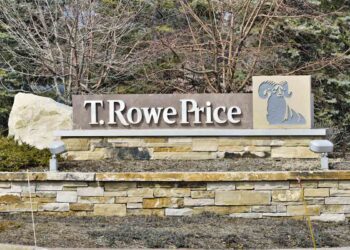 Colorado Springs, Colorado, USA - March 17, 2013: The entrance to the offices of T. Rowe Price in Colorado Springs. Founded in 1937, T. Rowe Price is a major financial advisory firm.