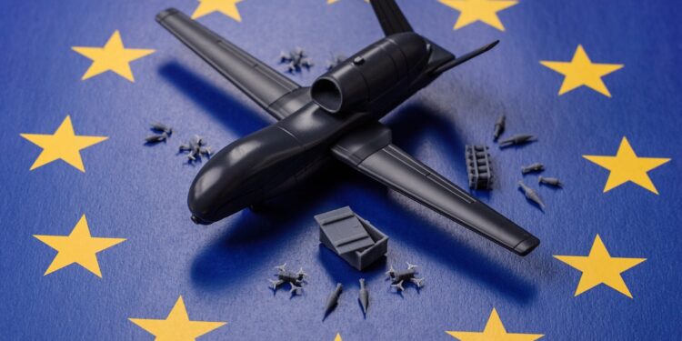 EU drone unmanned autonomous technology of espionage and strikes on the enemy, Europe defense against invaders